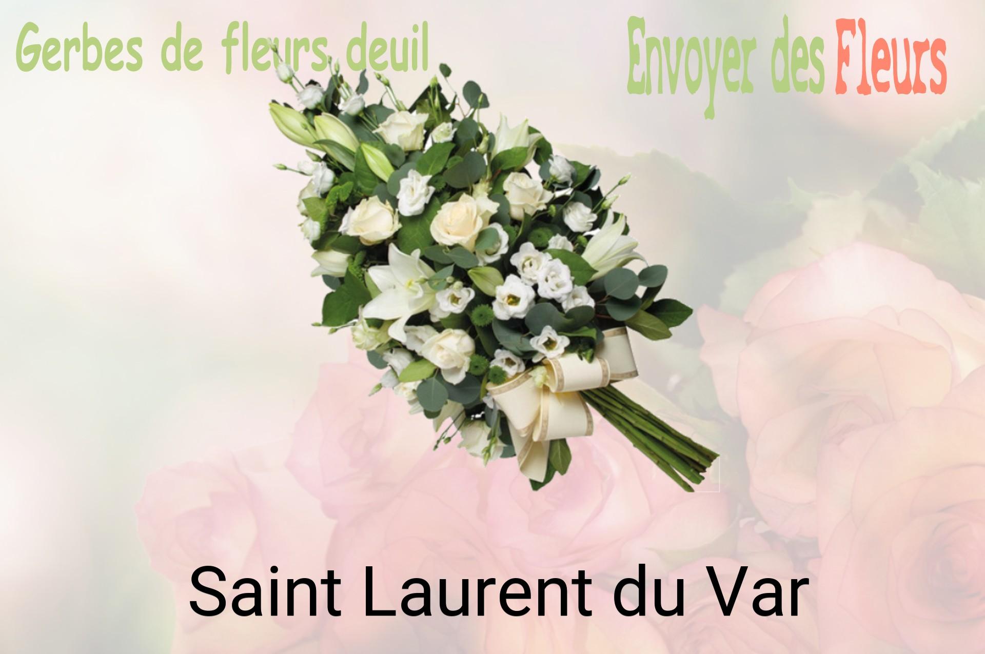 Gerbe de fleurs de deuil livrée à Saint-Laurent-du-Var